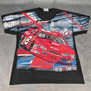 Dale Earnhardt Jr Shirt All Over Print HUGE Men’s M Put On Your Game Face Black